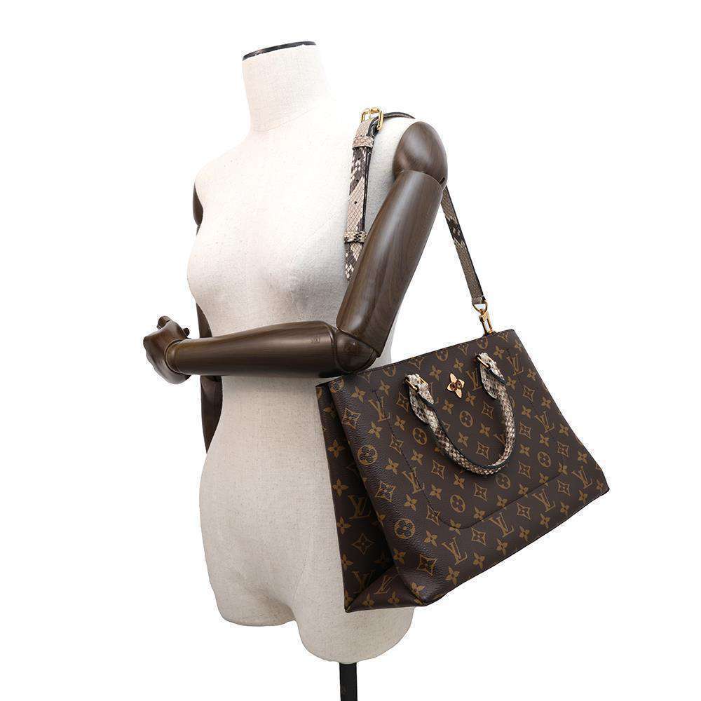 Louis Vuitton Tote Bag Monogram Python Flower Sho… - image 5